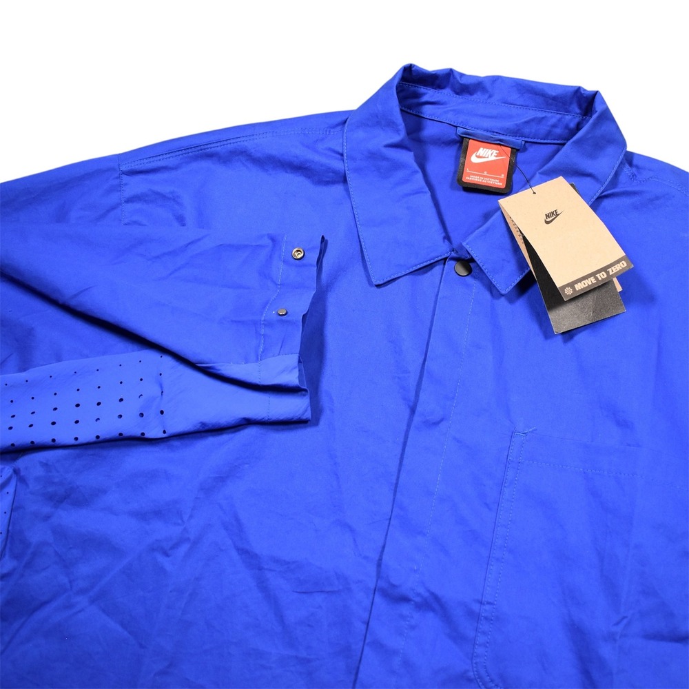 Nike Sportswear Tech Men's Oversized Snap Button Down Top Royal Blue Large $140
